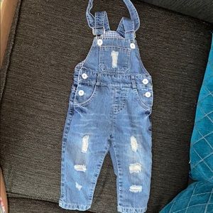 Distressed toddler (12M) coveralls